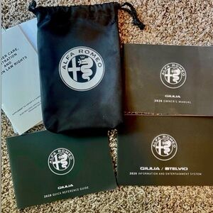 2020 Alfa Romeo Giulia Owners Manual Set with Case Like New